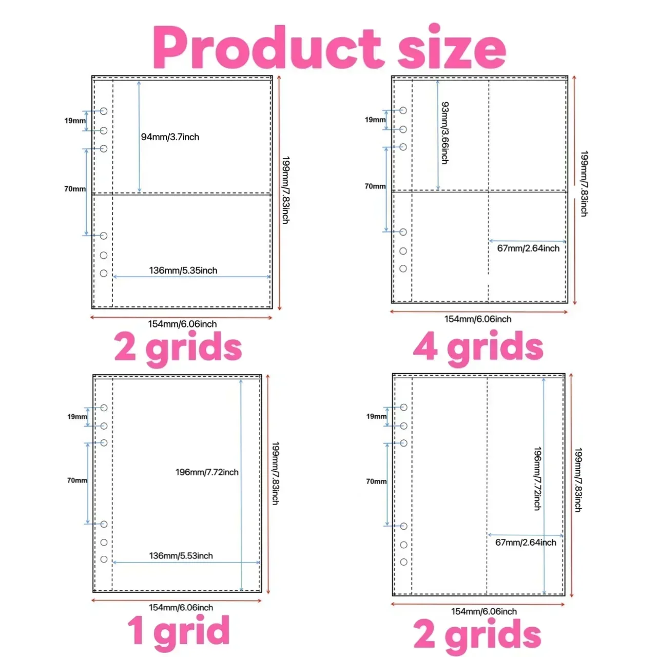 1-4 Grid Transparent Photocard - Card Penny Sleeve 评论和价格